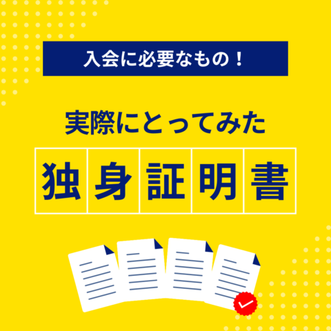 必須書類！独身証明書とってみた！